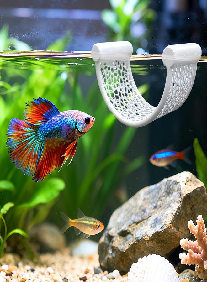 KCMOSGI Betta Fish Hammock, White U Shape Betta Hammock, Betta Bed for Small Fish, Fish Tank Decoration, Betta Fish Tank Accessories for Shrimp and Bettas - Image 5